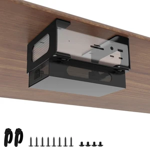 Metal Under Desk Mount Compatible with CalDigit TS4/ TS3 Plus/ TS5 Dock+ Power Bricks Adjustable Under Desk Holder for Thunderbolt 4/3/5 Docking Station Mounting Bracket with Cable Ties and Screws Metal Under Desk Mount Compatible with CalDigit TS4/ TS3 Plus/ TS5 Dock+ Power Bricks Adjustable Under Desk Holder for Thunderbolt 4/3/5 Docking Station Mounting Bracket with Cable Ties and Screws