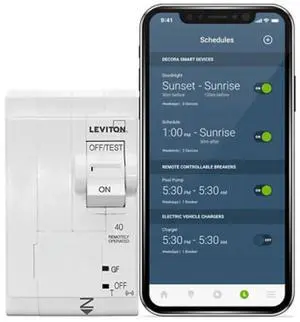 Leviton Smart GFCI Branch Circuit Breaker, 40 Amp, 2-Pole, 2nd Gen, LB240-GST, White Leviton Smart GFCI Branch Circuit Breaker, 40 Amp, 2-Pole, 2nd Gen, LB240-GST, White