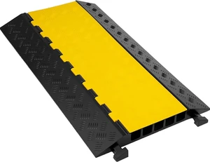 VEVOR 5 Channel Cable Protectors Extreme Rubber Cable Ramps Heavy Duty Protective Cable Wire Cord Ramp Driveway Rubber Traffic Speed Bumps Cable Protector (5-Channel, 1Pack-18000Lb) VEVOR 5 Channel Cable Protectors Extreme Rubber Cable Ramps Heavy Duty Protective Cable Wire Cord Ramp Driveway Rubber Traffic Speed Bumps Cable Protector (5-Channel, 1Pack-18000Lb)