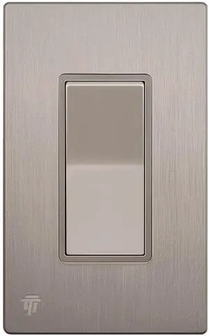 ENERLITES Elite Series Decorator Light Switch with Brushed Screwless Wall Plate, Single Pole, 3 Wire, Grounding Screw, Residential Grade, 15A 120V, UL Listed, 91150-NKWBP, Brushed Nickel ENERLITES Elite Series Decorator Light Switch with Brushed Screwless Wall Plate, Single Pole, 3 Wire, Grounding Screw, Residential Grade, 15A 120V, UL Listed, 91150-NKWBP, Brushed Nickel