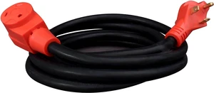 Valterra Mighty Cord RV 30-Amp Extension Cord, 15-Foot Power Extension Cord, Red Valterra Mighty Cord RV 30-Amp Extension Cord, 15-Foot Power Extension Cord, Red