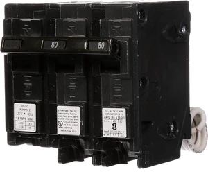 Siemens Q28000S01 120/240-Volt Type MP-T 80-Amp Circuit Breaker with 120-Volt Shunt Trip Double Pole Siemens Q28000S01 120/240-Volt Type MP-T 80-Amp Circuit Breaker with 120-Volt Shunt Trip Double Pole