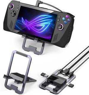 5-in-1 Ultra-Thin Foldable Gaming Docking Station for Switch, Steam Deck, ROG Ally X, Legion Go, Laptops, Portable Universal USB-C Hub with HDMI 4K@60Hz, PD 100W Charging, Adjustable Stand 5-in-1 Ultra-Thin Foldable Gaming Docking Station for Switch, Steam Deck, ROG Ally X, Legion Go, Laptops, Portable Universal USB-C Hub with HDMI 4K@60Hz, PD 100W Charging, Adjustable Stand