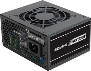 ESGAMING SFX 500W / Mini ITX/Micro ATX, Full Range Active PFC 110-240V, Low Noise Desktop Gaming Server SFX Form Factor Computer Power Supply ESGAMING SFX 500W / Mini ITX/Micro ATX, Full Range Active PFC 110-240V, Low Noise Desktop Gaming Server SFX Form Factor Computer Power Supply