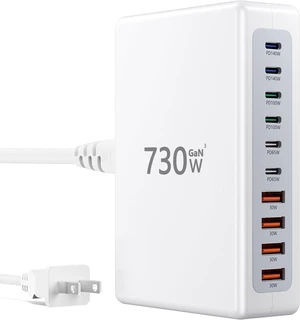 730W USB C Charger Block Charging Station 10 Port Fast Chager 140W PD PPS AVS HUB Laptop MacBook Charger Compatible with All iPhone 17 Pro Max/17 Air/16 SE/Samsung Galaxy 25/ MacBook Pro/Air/iPad Pro 730W USB C Charger Block Charging Station 10 Port Fast Chager 140W PD PPS AVS HUB Laptop MacBook Charger Compatible with All iPhone 17 Pro Max/17 Air/16 SE/Samsung Galaxy 25/ MacBook Pro/Air/iPad Pro