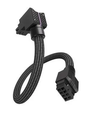 EZDIY-FAB UNIFAS ARGB GPU Extension Cable,90°Right-Angle 8-Pin PCIe Power Extension,16AWG PSU Cable with 5V 3-Pin RGB Sync,Unified Design,Single 8-Pin,Standard Type,Black EZDIY-FAB UNIFAS ARGB GPU Extension Cable,90°Right-Angle 8-Pin PCIe Power Extension,16AWG PSU Cable with 5V 3-Pin RGB Sync,Unified Design,Single 8-Pin,Standard Type,Black