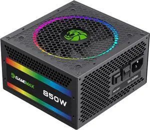 GAMEMAX 850W 80 Plus Gold Power Supply, ATX 3.0 & PCIE 5.0 Ready, 100% Japanese Capacitors, Fully Modular, ARGB SYNC, RGB-850 Pro GAMEMAX 850W 80 Plus Gold Power Supply, ATX 3.0 & PCIE 5.0 Ready, 100% Japanese Capacitors, Fully Modular, ARGB SYNC, RGB-850 Pro