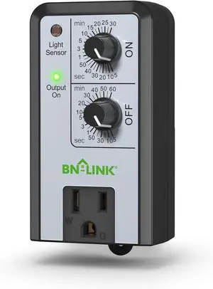 BN-LINK Short Period Repeat Cycle Intermittent Timer, Interval Timer - Day, Night, or 24 Hour Operation, Photocell Light Sensor Dusk to Dawn for Hydroponics Aquaponics Aeroponics BN-LINK Short Period Repeat Cycle Intermittent Timer, Interval Timer - Day, Night, or 24 Hour Operation, Photocell Light Sensor Dusk to Dawn for Hydroponics Aquaponics Aeroponics