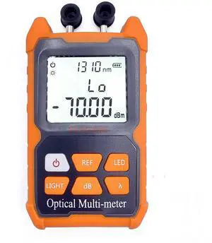 Elfcam® - Portable Optical Multimeter E-200, Mini Optical Fiber Power Meter with VFL, Test Range: -70 dBm to +6 dBm Elfcam® - Portable Optical Multimeter E-200, Mini Optical Fiber Power Meter with VFL, Test Range: -70 dBm to +6 dBm