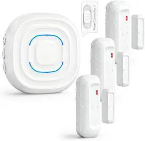SanJie Door Chime,Door Entry Chimes for Business/Home/Office/Store,2-in-1 Alarm & Chime,30 Chimes Mute-110dB Loud,500FT Range,Door Alarm for Kids Safety,1 Plug-in Receiver 3 Waterproof Sensors White SanJie Door Chime,Door Entry Chimes for Business/Home/Office/Store,2-in-1 Alarm & Chime,30 Chimes Mute-110dB Loud,500FT Range,Door Alarm for Kids Safety,1 Plug-in Receiver 3 Waterproof Sensors White