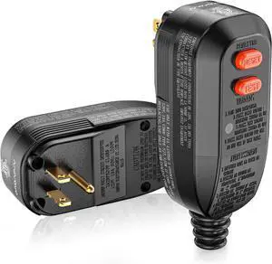 GFCI Replacement Plug Assembly 15 Amp 3 Prongs, Ground Fault Circuit Interrupter Safety Plug for Power Pressure Washer, Hot Tub, Air Conditioner, Hair Dryer GFCI Replacement Plug Assembly 15 Amp 3 Prongs, Ground Fault Circuit Interrupter Safety Plug for Power Pressure Washer, Hot Tub, Air Conditioner, Hair Dryer