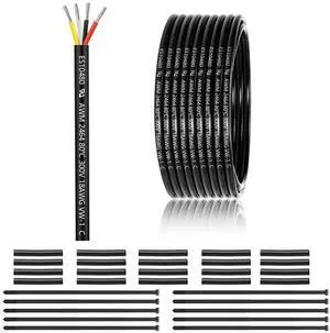 18 Gauge 4 Conductor Electrical Wire 50FT, UL 2464 18 AWG 4 Wire Cable Tinned Copper PVC Stranded 18/4 Core Wire for LED Lighting, Outdoor Low Voltage Extension Cable, Automotive etc. 18 Gauge 4 Conductor Electrical Wire 50FT, UL 2464 18 AWG 4 Wire Cable Tinned Copper PVC Stranded 18/4 Core Wire for LED Lighting, Outdoor Low Voltage Extension Cable, Automotive etc.