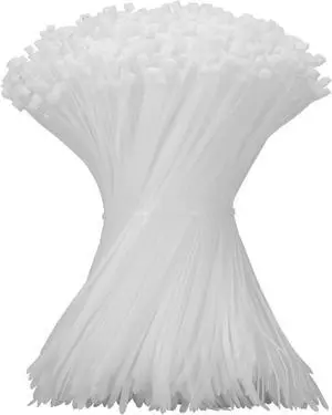 Armpow 12 Inch Zip Ties White 1000 PCS, 50 Lbs- Heavy Duty Tensile Strength, Nylon PA66 UV Resistant Cable Ties for Indoor and Outdoor Use - Ideal for object bundling and fastening Armpow 12 Inch Zip Ties White 1000 PCS, 50 Lbs- Heavy Duty Tensile Strength, Nylon PA66 UV Resistant Cable Ties for Indoor and Outdoor Use - Ideal for object bundling and fastening