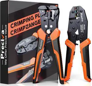 Preciva 3-in-1 Insulated Terminal Crimping Tool with Wire Stripper,Color-Coded Jaws for 0.5-6mm² (20-10 AWG) Electrical Connectors, Ergonomic Handheld Pliers for Automotive & DIY Wiring Preciva 3-in-1 Insulated Terminal Crimping Tool with Wire Stripper,Color-Coded Jaws for 0.5-6mm² (20-10 AWG) Electrical Connectors, Ergonomic Handheld Pliers for Automotive & DIY Wiring