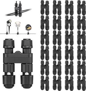 HIBOITEC 24Pack Low Voltage Wire Connector, IP65 Waterproof Landscape Lighting Connectors for 12/14/16/18 Gauge Wires Low Voltage Landscape Lighting Path Lights Outdoor Lights HIBOITEC 24Pack Low Voltage Wire Connector, IP65 Waterproof Landscape Lighting Connectors for 12/14/16/18 Gauge Wires Low Voltage Landscape Lighting Path Lights Outdoor Lights