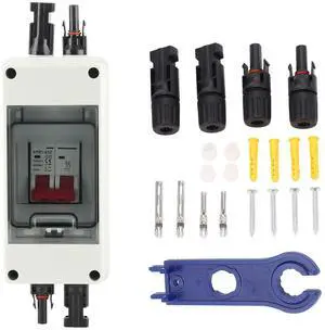 DC500V Solar Disconnect Switch Photovoltaic Disconnector PV Disconnect Switch with Breaker IP65 Waterproof for Home (20A) DC500V Solar Disconnect Switch Photovoltaic Disconnector PV Disconnect Switch with Breaker IP65 Waterproof for Home (20A)