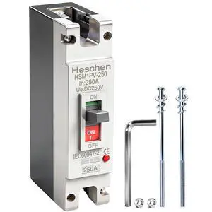 Heschen DC Circuit Breaker MCCB HSM1PV-250 1 Pin DC250V 250A Photovoltaic Circuit Breaker for PV Solar System Solar Panels Power System Heschen DC Circuit Breaker MCCB HSM1PV-250 1 Pin DC250V 250A Photovoltaic Circuit Breaker for PV Solar System Solar Panels Power System