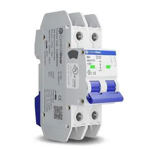 Mini Circuit Breaker UL489 Listed 30A D Curve 480Y/277VAC 125VDC 10kAIC DIN Rail Mount Non Polarized MCB Branch Circuit Protection, ControlGear CGMB2D30 (2 Pole D Trip 30 Amp) Mini Circuit Breaker UL489 Listed 30A D Curve 480Y/277VAC 125VDC 10kAIC DIN Rail Mount Non Polarized MCB Branch Circuit Protection, ControlGear CGMB2D30 (2 Pole D Trip 30 Amp)