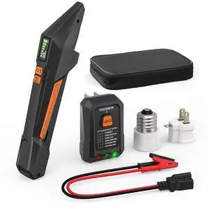 Circuit Breaker Finder and GFCI Outlet Tester Digital Receiver with Color Screen & NCV Detection for Home Electrical Safety Including Carrying Case and Adapters 90-135V AC Circuits - FTCT02 Circuit Breaker Finder and GFCI Outlet Tester Digital Receiver with Color Screen & NCV Detection for Home Electrical Safety Including Carrying Case and Adapters 90-135V AC Circuits - FTCT02