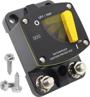 300A Overload Protection Circuit Breaker with Manual Reset Surface Mount Waterproof IP67 12V - 48V DC | 300A Switchable for Solar Battery System 300A Overload Protection Circuit Breaker with Manual Reset Surface Mount Waterproof IP67 12V - 48V DC | 300A Switchable for Solar Battery System