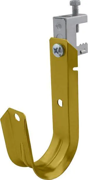 2 Inch Heavy Duty Metal Cable & Wire Support J-Hook Hangers with Beam Clamp - 25 pack 2 Inch Heavy Duty Metal Cable & Wire Support J-Hook Hangers with Beam Clamp - 25 pack
