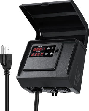 SURAIELEC Infinite Cycle Pool Timer for Above Ground Pools, Plug-in Digital Cycle Timer with Dual Outlets, 15A 125V 1HP, Weatherproof Outdoor Timers for Pool Pumps, Salt Systems, Irrigation Equipment SURAIELEC Infinite Cycle Pool Timer for Above Ground Pools, Plug-in Digital Cycle Timer with Dual Outlets, 15A 125V 1HP, Weatherproof Outdoor Timers for Pool Pumps, Salt Systems, Irrigation Equipment