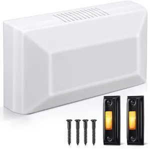 Saillong Wired Door Bell Chime Kit with 16V 10VA Two Note Lighted Metal Doorbell Buttons and Doorbell Chime Cover for Home Wall Inside, Compatible with Most Brand Doorbells, Black(Hill Style) Saillong Wired Door Bell Chime Kit with 16V 10VA Two Note Lighted Metal Doorbell Buttons and Doorbell Chime Cover for Home Wall Inside, Compatible with Most Brand Doorbells, Black(Hill Style)