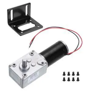 MECCANIXITY DC 12V High Torque Turbine Worm Geared Motor with 8mm Shaft 110RPM Geared Motor with Wire for Electric Fireplace MECCANIXITY DC 12V High Torque Turbine Worm Geared Motor with 8mm Shaft 110RPM Geared Motor with Wire for Electric Fireplace