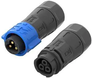 AOHUA K20 3-Pin Waterproof Connector (3-Pack) - IP67 Junction Box Quick Plug Outdoor Industrial/Aviation Wire Connectors, Male/Female for Ø6.0-13.0mm Cables (AH-K20-2003MMZ/FFZ01222) AOHUA K20 3-Pin Waterproof Connector (3-Pack) - IP67 Junction Box Quick Plug Outdoor Industrial/Aviation Wire Connectors, Male/Female for Ø6.0-13.0mm Cables (AH-K20-2003MMZ/FFZ01222)