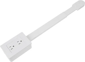 Flat Extension Cord, Flat Plug Power Strip with 2 Outlets, Hidden Outlet Extender for Wall Mount, Desk Charging Station, 22 to 34 Inch Extension, 180 Degree Rotatable (US Plug) Flat Extension Cord, Flat Plug Power Strip with 2 Outlets, Hidden Outlet Extender for Wall Mount, Desk Charging Station, 22 to 34 Inch Extension, 180 Degree Rotatable (US Plug)