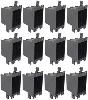 Old WorkElectrical Outlet Box,Single Gang, 14 Cubic Inch Plastic Junction Box for Switches,for Home Improvement, ETL Listed and Fire Rated for 2 Hours(12 PCS) Old WorkElectrical Outlet Box,Single Gang, 14 Cubic Inch Plastic Junction Box for Switches,for Home Improvement, ETL Listed and Fire Rated for 2 Hours(12 PCS)