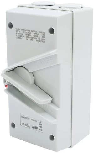 Fockety Enclosed Motor Disconnect Switch, AC440V 63A 3Pole IP65 Water Proof Disconnect Breaker Box, Safety Switches Enclosed Motor Circuit Breaker for Generator Boat Welding Fockety Enclosed Motor Disconnect Switch, AC440V 63A 3Pole IP65 Water Proof Disconnect Breaker Box, Safety Switches Enclosed Motor Circuit Breaker for Generator Boat Welding