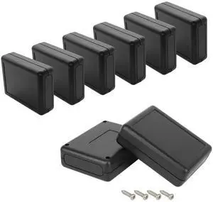 Project Box 8 Pieces Electrical Box Small Junction Box ABS Plastic Enclosure Power Electronic Case Black 3.5" x 2.8" x 1.1"(90 x 70 x 28mm) Project Box 8 Pieces Electrical Box Small Junction Box ABS Plastic Enclosure Power Electronic Case Black 3.5" x 2.8" x 1.1"(90 x 70 x 28mm)