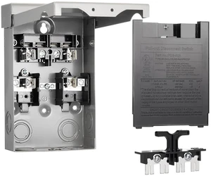 30 Amp Fused AC Disconnect Box, Pull-Out Switch NEMA 3R Outdoor Metal Box for Mini Split, Air Conditioning and Home & Light Commercial HVAC Systems, 240V, UL Listed, Fuse NOT Included 30 Amp Fused AC Disconnect Box, Pull-Out Switch NEMA 3R Outdoor Metal Box for Mini Split, Air Conditioning and Home & Light Commercial HVAC Systems, 240V, UL Listed, Fuse NOT Included