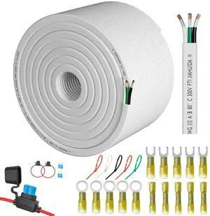 SAKAKI 10 Gauge Wire 3 Core Conductor Triplex Twin and Earth Marine Grade Electrical 10AWG Cable Stranded Cord PVC Insulated 12V Low Voltage/Tinned Copper/Flexible/ 10/3 Wire for Boat Automotive SAKAKI 10 Gauge Wire 3 Core Conductor Triplex Twin and Earth Marine Grade Electrical 10AWG Cable Stranded Cord PVC Insulated 12V Low Voltage/Tinned Copper/Flexible/ 10/3 Wire for Boat Automotive