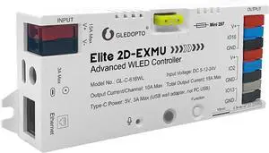 GLEDOPTO Elite ESP32 WLED LED Controller Ethernet WiFi Network Built in I2S Mic 20A Fuse Energy Saving Relay Level Shifter IC ESD Chip Work with Addressable Digital RGB IC WS2811 WS2815 SK6812 etc GLEDOPTO Elite ESP32 WLED LED Controller Ethernet WiFi Network Built in I2S Mic 20A Fuse Energy Saving Relay Level Shifter IC ESD Chip Work with Addressable Digital RGB IC WS2811 WS2815 SK6812 etc