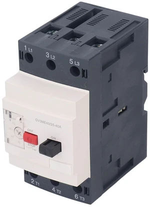 Cryfokt Motor Circuit Breaker, GV3ME40 25 to 40A Button Control Rail Mounted Protection Starter Interrupter, with Overload Short Circuit and Temperature Protection for AC690V Motors Cryfokt Motor Circuit Breaker, GV3ME40 25 to 40A Button Control Rail Mounted Protection Starter Interrupter, with Overload Short Circuit and Temperature Protection for AC690V Motors