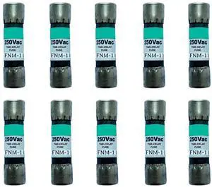 10-Pack New FNM-1 FNM-1A FNM 1A 250Vac Time Delay Fuse,FNM-1A Current Limiting Class CC Rejection Cartridge Fuses 10-Pack New FNM-1 FNM-1A FNM 1A 250Vac Time Delay Fuse,FNM-1A Current Limiting Class CC Rejection Cartridge Fuses