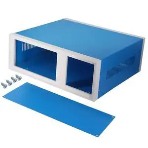 Zulkit Junction Box Blue Metal Project Box DIY Electric Enclosure Case Preventive Case Electrical Box 12.2 x 11.2 x 4.5 inch Zulkit Junction Box Blue Metal Project Box DIY Electric Enclosure Case Preventive Case Electrical Box 12.2 x 11.2 x 4.5 inch