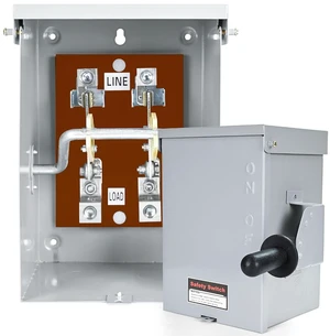 General Safety Switch 200 Amp, 2 Pole 120V/240V, Non-Fuse AC Disconnect Switch Box, Outdoor and Indoor, NEMA-3R Housing, Anti-Corrosion and Rust Prevention General Safety Switch 200 Amp, 2 Pole 120V/240V, Non-Fuse AC Disconnect Switch Box, Outdoor and Indoor, NEMA-3R Housing, Anti-Corrosion and Rust Prevention