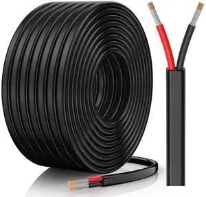 CONEPY 14 Gauge Wire, Electric 14 Awg, 2 Conductor, Flexible/Oxygen Free, Tinned Copper/Pvc Braided 14/2 for Automotive, Marine, Led Strips, Solar, Rv, Lighting (30 Feet-9M) CONEPY 14 Gauge Wire, Electric 14 Awg, 2 Conductor, Flexible/Oxygen Free, Tinned Copper/Pvc Braided 14/2 for Automotive, Marine, Led Strips, Solar, Rv, Lighting (30 Feet-9M)