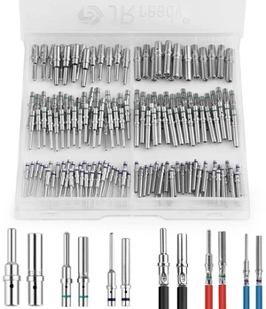 JRready ST6443 Deutsch Contact Kit, Deutsch Solid Pin, Closed Barrel Contacts Kit Size 12 16 20 Male Pins and Female Sockets Support Wire Guage 22-12AWG for DTP, DT, DTM Series Connectors JRready ST6443 Deutsch Contact Kit, Deutsch Solid Pin, Closed Barrel Contacts Kit Size 12 16 20 Male Pins and Female Sockets Support Wire Guage 22-12AWG for DTP, DT, DTM Series Connectors