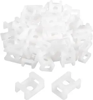 MECCANIXITY 500pcs Cable Tie Base Saddle Type Mount Wire Holder, 0.88"x0.63"x0.35" Wire Clips Organizer Holders Clamps for Electronic Wires, White 0.25" Dia MECCANIXITY 500pcs Cable Tie Base Saddle Type Mount Wire Holder, 0.88"x0.63"x0.35" Wire Clips Organizer Holders Clamps for Electronic Wires, White 0.25" Dia