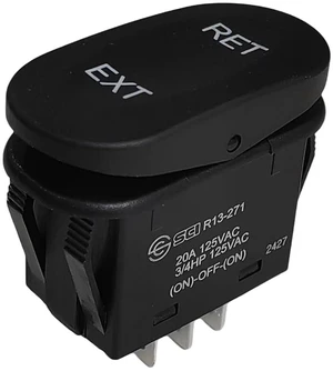 1pcs R13-271 20A 125VAC 3/4HP 6Pins 3 Positions ON-Off-ON Rocker Switch 1pcs R13-271 20A 125VAC 3/4HP 6Pins 3 Positions ON-Off-ON Rocker Switch