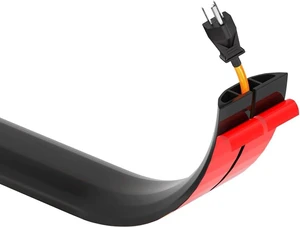 Kable Kontrol Silicone Floor Cord Cover - 5 Ft Flexible Cord Protector, Self Adhesive, for Concealing Extension Cable, Protecting Wires, Prevents Trips 2.5in W X 0.5in H - 5 Pcs - Black Kable Kontrol Silicone Floor Cord Cover - 5 Ft Flexible Cord Protector, Self Adhesive, for Concealing Extension Cable, Protecting Wires, Prevents Trips 2.5in W X 0.5in H - 5 Pcs - Black