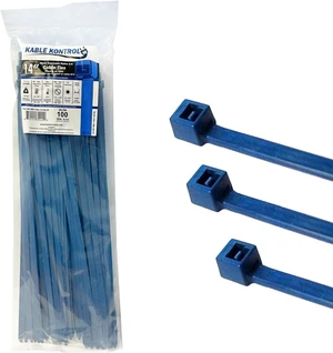 Kable Kontrol Metal Detectable Blue Zip Ties 100 Pcs 14 Inch, 120 Lbs Tensile Strength, Iron Infused Self-Locking Industrial Cable Ties Kable Kontrol Metal Detectable Blue Zip Ties 100 Pcs 14 Inch, 120 Lbs Tensile Strength, Iron Infused Self-Locking Industrial Cable Ties