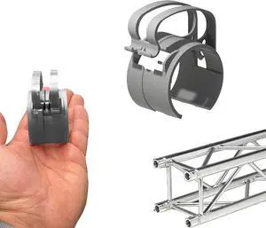 Set of 16pcs - SNAP Clamp SILVER - is an innovative truss tool | Cable Management Clamp for 50mm truss, SNAP Truss Cable Management Tool, Dura Truss DT SNAP light (16 pcs, Gray) Set of 16pcs - SNAP Clamp SILVER - is an innovative truss tool | Cable Management Clamp for 50mm truss, SNAP Truss Cable Management Tool, Dura Truss DT SNAP light (16 pcs, Gray)