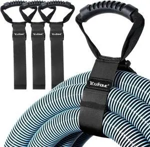 3 Pack Heavy Duty Snap Buckle Hose Storage Straps28" Adjustable Synthetic Nylon-Like Cord Wrap with Carrying Handle, Wall Mount for Garage, Garden, Workshop, Indoor & Outdoor Cable Management (Black) 3 Pack Heavy Duty Snap Buckle Hose Storage Straps28" Adjustable Synthetic Nylon-Like Cord Wrap with Carrying Handle, Wall Mount for Garage, Garden, Workshop, Indoor & Outdoor Cable Management (Black)