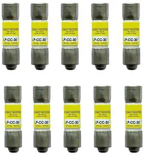 10-Pack LP-CC-30 Time-Delay Fuse, 600Vac Class CC, Ceramic, None 10-Pack LP-CC-30 Time-Delay Fuse, 600Vac Class CC, Ceramic, None