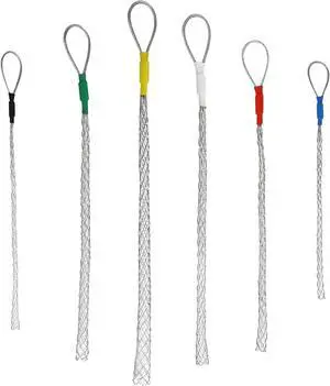 JOJOCY Cable Pulling Grip 6 PCS, 4-25MM Cable Pulling Socks Grips for Bare Wires, Cables, Fiber Optic Cables and Nylon and Steel Ropes JOJOCY Cable Pulling Grip 6 PCS, 4-25MM Cable Pulling Socks Grips for Bare Wires, Cables, Fiber Optic Cables and Nylon and Steel Ropes